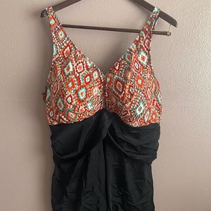 PERONA Women's Plus Size Swimdress